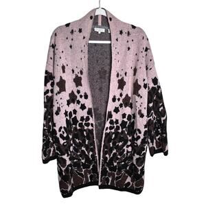 Ted Baker Yazella Leopard Jacquard Cardigan Pale PInk size 2